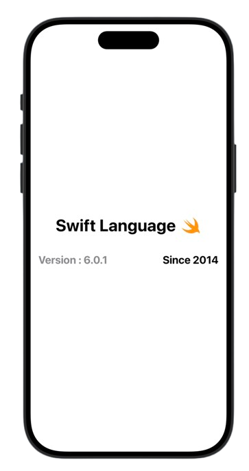 Capture d'écran de l'exercice, il represente une ligne avec le titre swift et sont langage, et une autre ligne avec la version de swift et sont année de sortie