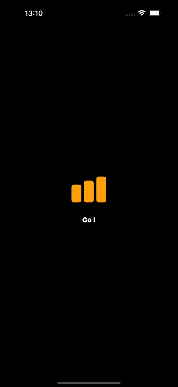 Animation d’un GIF montrant une icône de graphique dont la couleur évolue au fil du temps