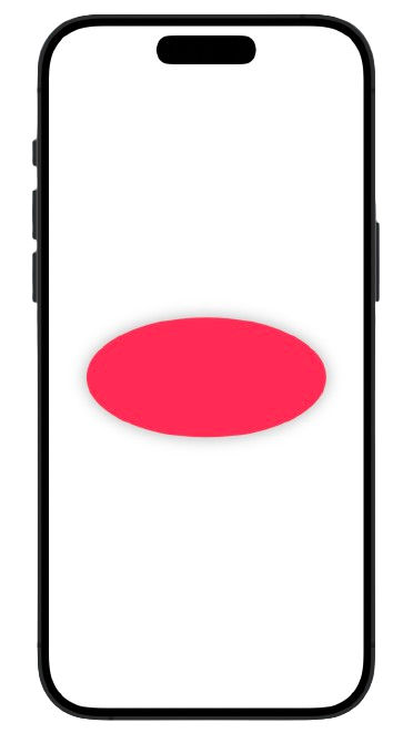 capture d'écran dun iPhone qui représente d'une ellipse rose en Swift UI