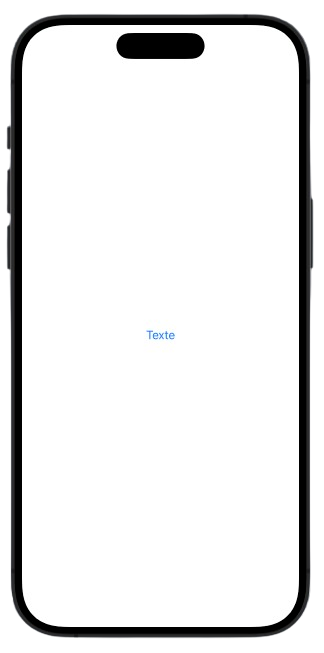 capture d'écran d'un iPhone affiche un texte en bleu