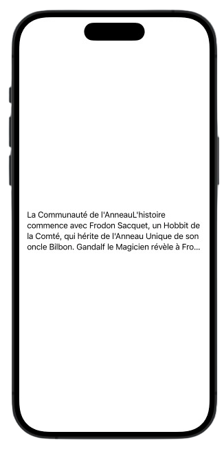 capture d'écran dun iPhone qui représente une étoile orange sur un fond noir
