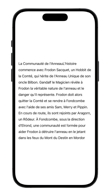 capture d'écran dun iPhone qui représente une étoile orange sur un fond noir