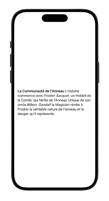 capture d'écran dun iPhone qui représente une étoile orange sur un fond noir