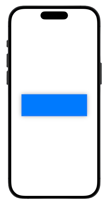 capture d'écran dun iPhone qui représente un rectangle en Swift UI