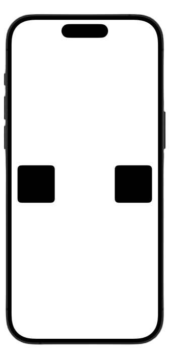 Capture d’écran d’une app iOS montrant le placement de composants dans une HStack avec un Spacer