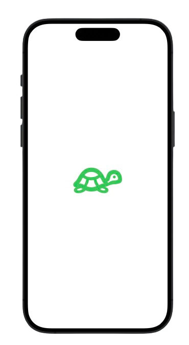 Capture d’écran d’une app iOS montrant un image systemeName personalisée , l'icône tortoise ici