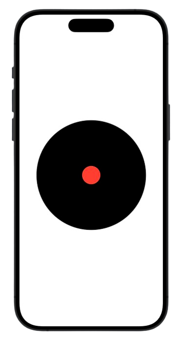 Capture d’écran d’une app iOS montrant le placement de composants dans une ZStack.