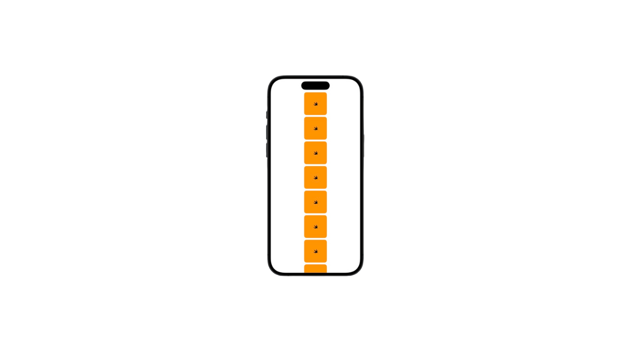 Image de présentation d’un écran iOS illustrant les shapes en SwiftUI, plusieurs forme de différentes couleurs sont présentes