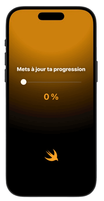 Capture d'écran de l'exercice, il represente une ligne avec le titre swift et sont langage, et une autre ligne avec la version de swift et sont année de sortie