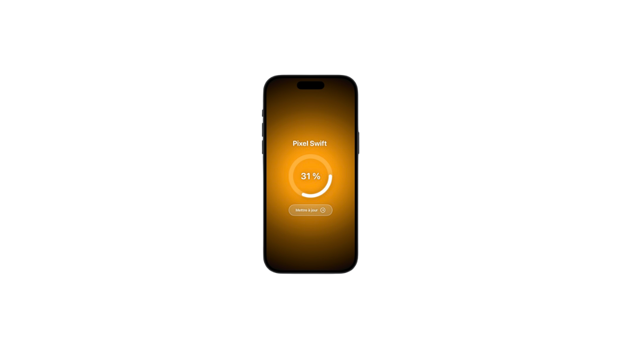 Image de présentation d’un écran iOS qui affiche une présantation du langage Swift